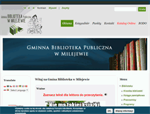 Tablet Screenshot of biblioteka.milejewo.eu